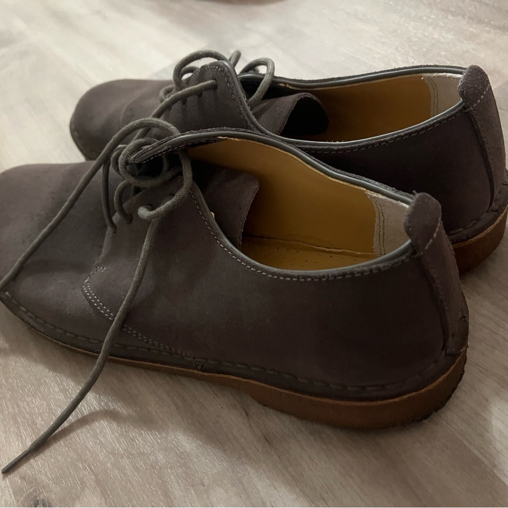 Clarks Men's Brown Suede Oxfords - Picture 4 of 7